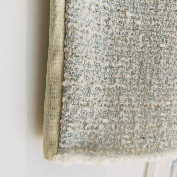 Rebecca‎ Taylor Tweed Jacket Moto Size 6 Frayed Edges Cotton Leather Trim Biker - Picture 8 of 11